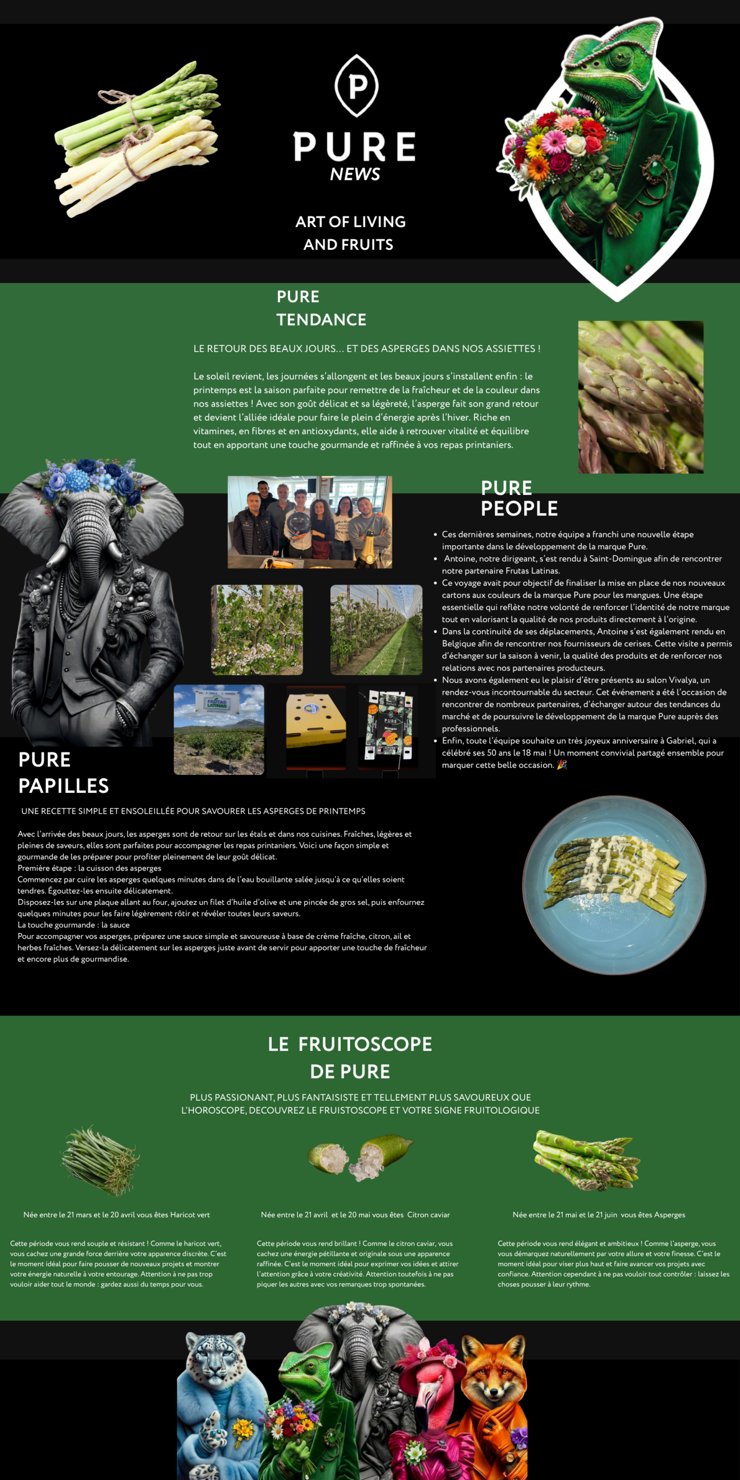 Affiche PURE News spéciale asperges et printemps